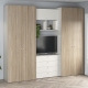 Dressing dormitor ARONA A 270, A50, H230, 5U4S, Alb Portelan, Oak