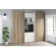 Dressing dormitor ARONA A 270, A50, H230, 5U4S, Alb Portelan, Stejar - 1