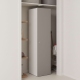 Dulap haine ARONA 45, A50, H195, 1U, Alb Portelan, Gri Piatra - 1