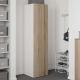 Dulap haine ARONA 45, A50, H195, 1U, Alb Portelan, Stejar - 1