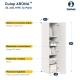 Dulap haine ARONA 45, A50, H195, 1U, Alb Portelan, Antracit - 3