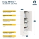 Dulap haine ARONA 45, A50, H195, 1U2S, Alb Portelan, Antracit - 3