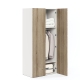 Dulap haine ARONA 90, A50, H195, 2U, Alb Portelan, Stejar - 2