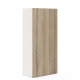 Dulap haine ARONA 90, A50, H195, 2U, Alb Portelan, Stejar