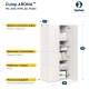 Dulap haine ARONA 90, A50, H195, 2U, Alb Portelan, Antracit - 3