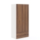 Dulap haine ARONA 90, A50, H195, 2U2S, Alb Portelan, Nuc Warmia