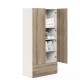 Dulap haine ARONA 90, A50, H195, 2U2S, Alb Portelan, Stejar - 2