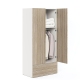 Dulap haine ARONA 90, A50, H195, 2U2S, Alb Portelan, Oak - 2