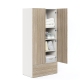 Dulap haine ARONA 90, A50, H195, 2U2S, Alb Portelan, Oak - 1