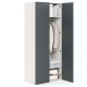 Dulap haine ARONA 90, A50, H210, 2U, Alb Portelan, Antracit - 1