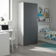 Dulap haine ARONA 90, A50, H210, 2U, Alb Portelan, Antracit - 3