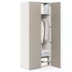 Dulap haine ARONA 90, A50, H210, 2U, Alb Portelan, Gri Piatra - 1