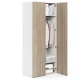 Dulap haine ARONA 90, A50, H210, 2U, Alb Portelan, Oak - 1