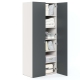 Dulap haine ARONA 90, A50, H210, 2U, Alb Portelan, Antracit - 2