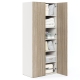 Dulap haine ARONA 90, A50, H210, 2U, Alb Portelan, Oak - 2
