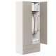 Dulap haine ARONA 90, A50, H210, 2U2S, Alb Portelan, Gri Piatra - 1