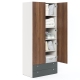Dulap haine ARONA 90, A50, H210, 2U2S AN, Alb Portelan, Nuc Warmia - 2