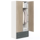 Dulap haine ARONA 90, A50, H210, 2U2S AN, Alb Portelan, Oak - 1