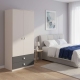 Dulap depozitare haine LINEA 90, A52, H200, 2U2S PO, Vizon, Antracit - 1