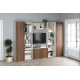 Biblioteca Living ARONA A 270, A50, H195, 4U, Alb Portelan, Nuc Warmia - 1