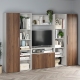 Biblioteca Living ARONA A 270, A50, H195, 4U, Alb Portelan, Nuc Warmia