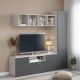 Mobilier Living ARONA A 195, A42, H195, Alb Portelan, Antracit