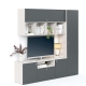 Mobilier Living ARONA B 195, A42, H195, Alb Portelan, Antracit - 1