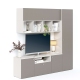 Mobilier Living ARONA B 195, A42, H195, Alb Portelan, Gri Piatra - 1