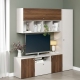 Mobilier Living ARONA B 195, A42, H195, Alb Portelan, Nuc Warmia