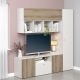 Mobilier Living ARONA B 195, A42, H195, Alb Portelan, Stejar