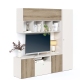 Mobilier Living ARONA B 195, A42, H195, Alb Portelan, Stejar - 1