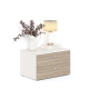 Noptiera ARONA 60, 2 sertare, Alb Portelan, Oak - 1