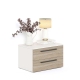 Noptiera ARONA 60, 2 sertare, Alb Portelan, Oak - 2