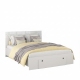 Pat AMBRO fara saltea, 140x200, sertar frontal, Alb Portelan