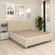 Oferta Pat tapitat ARISA, 140x200, suport saltea, catifea Bej cu saltea inclusa - 1