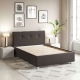Oferta Pat tapitat ARISA, 140x200, suport saltea, stofa Gri Inchis cu saltea inclusa - 1