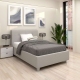 Oferta Pat tapitat de o persoana ARISA, 120x200, stofa Grej