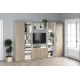 Biblioteca Living ARONA A 270, A50, H195, 4U, Alb Portelan, Oak - 2