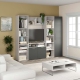 Biblioteca Living ARONA A 225, A42, H195, 3U, Alb Portelan, Antracit - 1