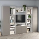 Biblioteca Living ARONA A 270, A50, H195, 4U, Alb Portelan, Gri Piatra - 1