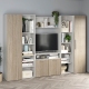 Biblioteca Living ARONA A 270, A50, H195, 4U, Alb Portelan, Oak - 1
