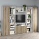 Biblioteca Living ARONA A 270, A50, H195, 4U, Alb Portelan, Stejar