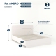 Oferta Pat AMBRO, 140x200, Alb Portelan cu saltea inclusa - 2