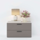 Noptiera ARONA 60, 2 sertare, Alb Portelan, Gri Piatra - 2